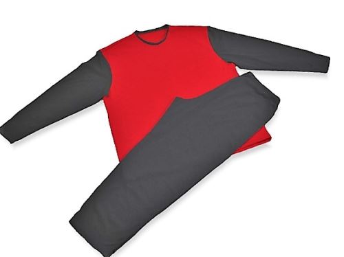 Veratex Pánské pyžamo 3518 černá-červená (XXXL) SKLADEM POSLEDNÍ 1KS