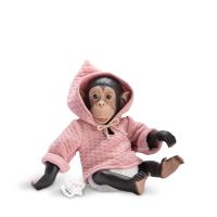 Realistická panenka od Asivil ze Španělska šimpanz Lola růžová 35 cm