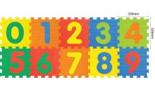 Pěnové puzzle Číslice 32x32x1cm 10ks v sáčku 10m+