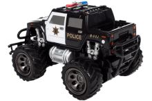 Černé terénní RC auto na dálkové ovládání, policie