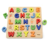 Vzdělávací puzzle dřevěné puzzle abeceda písmena Viga hračky