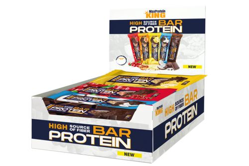 MaxProtein King Protein bar 60g - Mix chutí - 25ks karton - 8594217110116