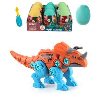 WOOPIE Dinosaurus válcovaný ve vejci Stavebnice Triceratops + šroubovák