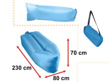 Lazy BAG SOFA postel vzdušné lehátko modré 230x70cm