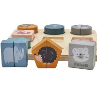 Dřevěné puzzle kostky Viga - Zvířátka - PolarB