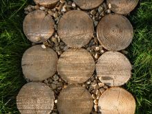 Zahradní chodník dřevěný 30x80 cm