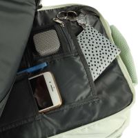 Cestovní batoh na notebook rozšiřitelný 26-36L USB kabel prostorný vodotěsný zelený