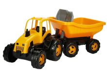 Traktorový nakladač s pedály velký 125 cm žlutý