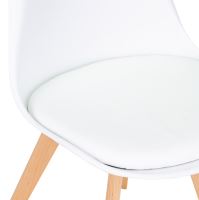 Sada 4 jídelních židlí do obývacího pokoje s polštářem White ModernHome