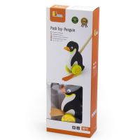 Viga Toys Dřevěný odtlačovač tučňáků