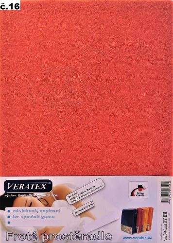 Veratex Froté prostěradlo 100x220 cm (č.16 malina)