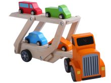 Dřevěný náklaďák + 4 auta od Ecotoys