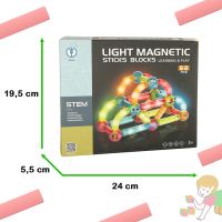 Svítící magnetické kostky pro malé děti 52 prvků