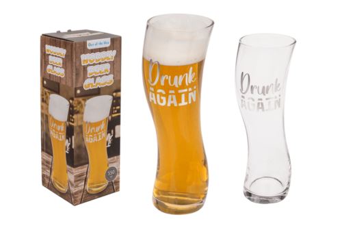 Sklenice na pivo - Drunk Again, 550 ml - 4029811470525