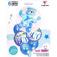 Balónky k narozeninám chlapečka, 6 ks, modré