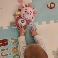 Interaktivní plyšová hračka WOOPIE Plyšová hračka pro miminka Lehký zvuk Ježek kousátko