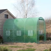 Skleníkový zahradní tunel s kovovým rámem pro více ročních období, zelená fólie 2x3x2m