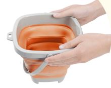 WOOPIE sada skládací kbelík s hráběmi, špachtle oranžová