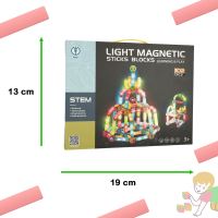 Svítící magnetické kostky pro malé děti 102 kusů