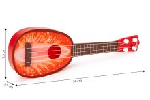Ukulele kytara pro děti, čtyřstrunná, jahoda