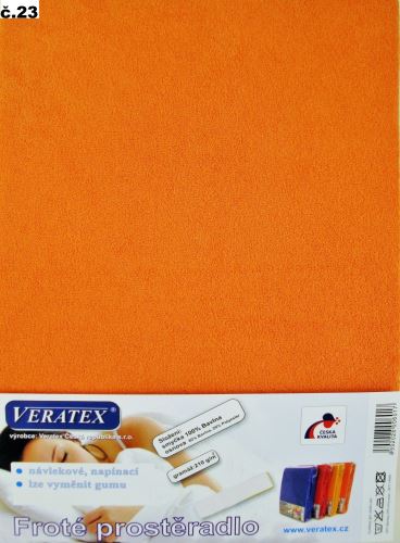 Veratex Froté prostěradlo  90x210 cm (č.23-oranžová)