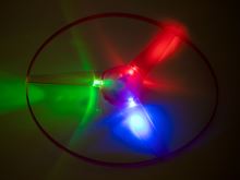Odpalovací zařízení létající disk UFO vrtule LED růžová