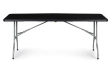 Skládací zahradní banketový stůl 180 cm - černý