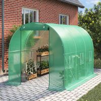 Skleníkový zahradní tunel s kovovým rámem pro více ročních období, zelená fólie 2x3x2m