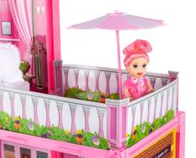 Domeček pro panenky velká vila s panenkou k sestavení