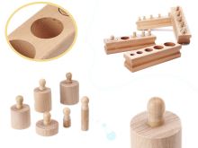 Montessori třídič dřevěných válců