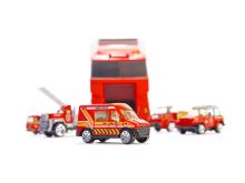 Kamionový transportér TIR + kovová hasičská jednotka