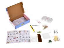 Domeček pro panenky v krabici miniaturní zimní les DIY