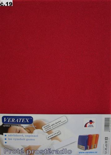 Veratex Froté prostěradlo postýlka 60x120 cm (č.19-vínová)