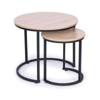 Konferenční stolek set 2 ks kulatý lofotwy design