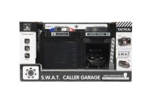 Garáž policie/swat + auto 15 cm na baterie se světlem se  zvukem v krabici 37x20x24,5cm