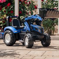 FALK Tractor New Holland Blue pedál s přívěsem od 3 let
