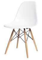 Jídelní židle sada 4ks moderní bílé