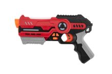 Pistole 2ks laser game plast 25cm na baterie se zvukem a se světlem v krabici 46x33x6cm