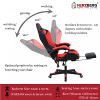 Herzberg Ergonomic Gaming or Office Chair Orange