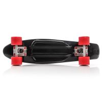 Plastový skateboard meteor černá / červená / stříbrná