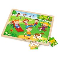 VIGA dřevěné puzzle hřiště 24 prvků