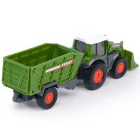 Traktor Dickie Farm Fendt s lopatou a přívěsem 18 cm