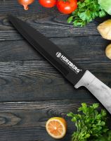 Herzberg HG-MSN8STN: 8dílná sada nožů s akrylovým stojánkem – kámen