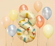 Fóliový narozeninový balónek číslo &quot;8&quot; - Had 55x88 cm