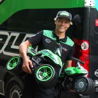 Zelená široká kola FALK Jeździk Racing na 2 roky