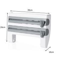 Herzberg HG-03145: Wall-Mounted Paper Towel, Cling Film & Foil Dispenser Household Kitchen Tool Rack