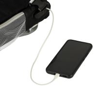 Cestovní batoh do letadla vodotěsný USB kabel 45x16x28cm černý