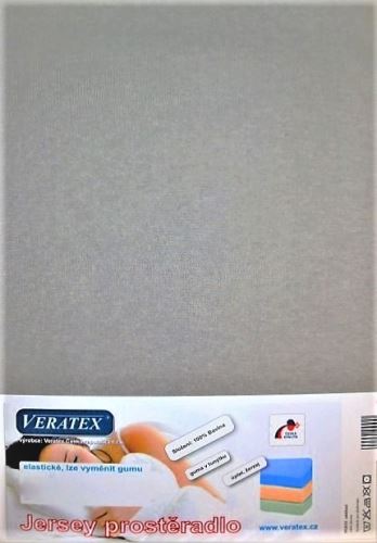 Veratex Jersey prostěradlo postýlka 60x120 cm (č. 4-šedá)