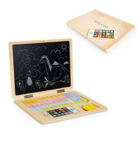 Dřevěná notebooková vzdělávací magnetická tabule Ecotoys