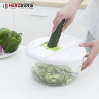 Herzberg HG-8032: Kráječ zeleniny s miskou a skladovací nádobou